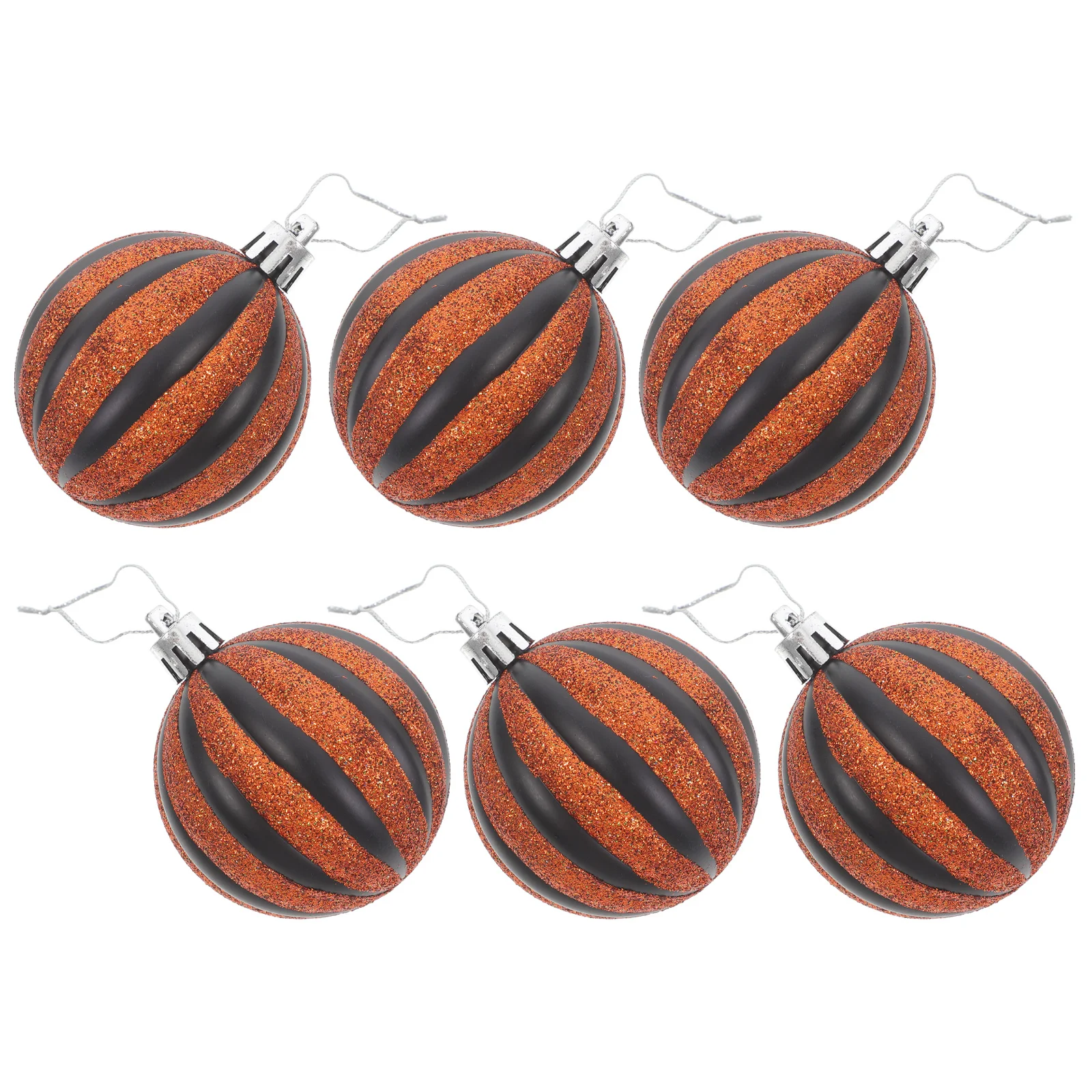 6 قطع من ديكورات الكرة البلاستيكية للهالوين، حلي معلقة، مستلزمات الحفلات، المعلقات اليقطين للمنزل والحديقة والشرفة #2