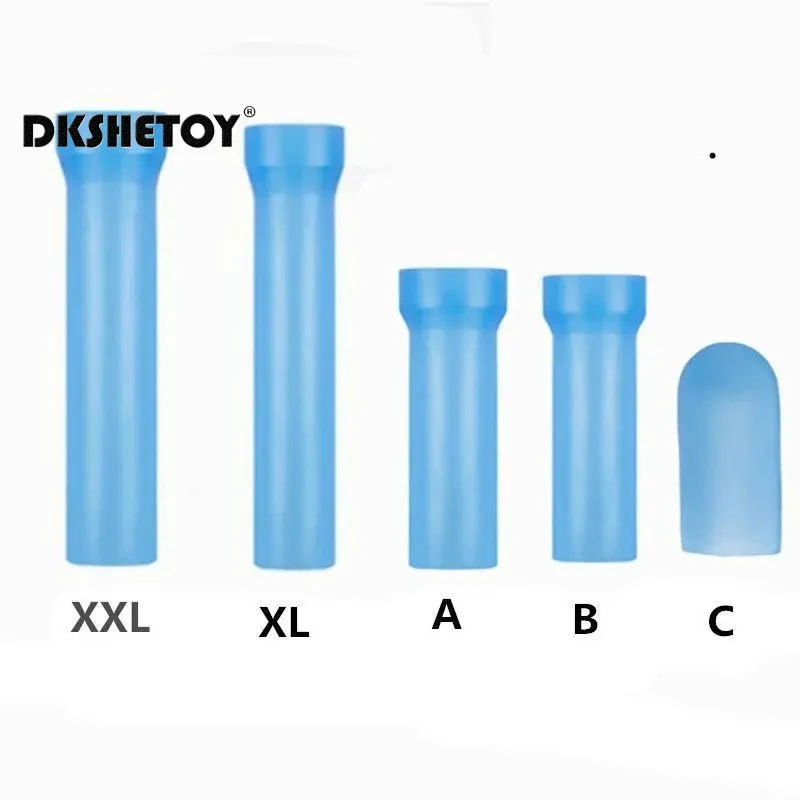 Soft Penis Enlargement Pump Various Sizes Genital Sleeve Universal Glans Cap Penis Erection Enlarger Exerciser Sex Toys For Men