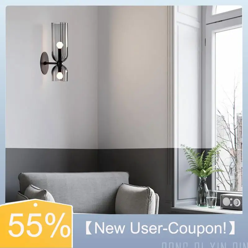 

A81M New- Glass Wall Lamp Luxury Postmodern Nordic Light Bedroom Bedside Living Room Dining Room Corridor Staircase Wall Lamp Wa