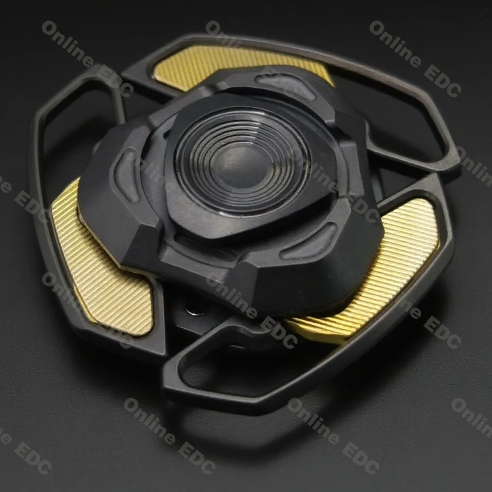 Jouets EDC d'occasion Ls Studio Ninja EDC Zirconium Fidget Spinner clou ouvert gyroscope métal Fidget jouet pour adultes nouveauté jouet