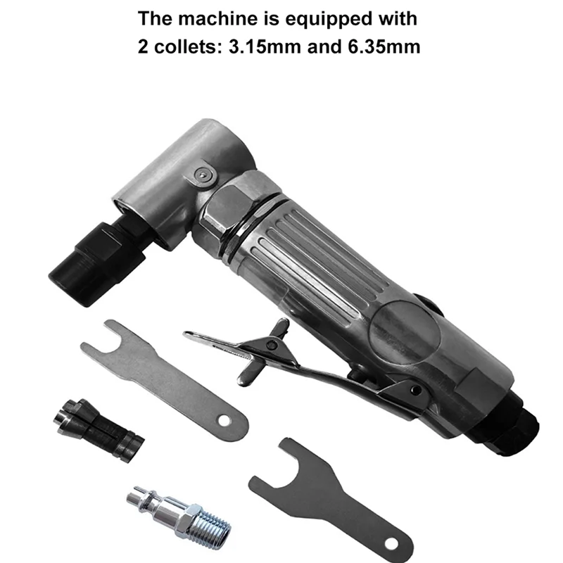 ABRW-2X Smerigliatrice angolare ad aria da 1/4 di pollice Rettificatrice pneumatica da 90 gradi Cut Off Lucidatore Set di strumenti per incisione
