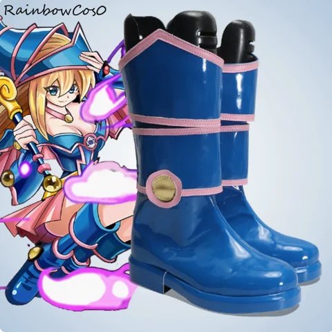 Siyah Büyücü Kız Koyu Büyücü Kız Yu Gi Oh Cosplay Ayakkabı Bot Oyunu Anime Cadılar Bayramı Noel RainbowCos0 W4669