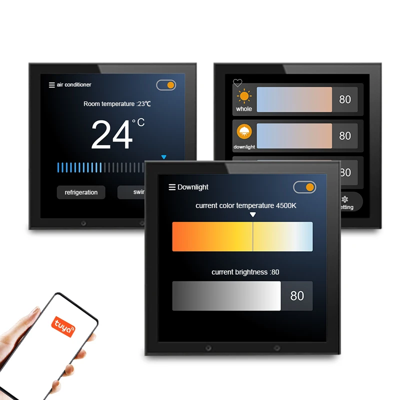 

Новое поступление 2022, система Zigbee для умного дома, 4-дюймовый сенсорный экран, шлюз с функцией выключателя питания