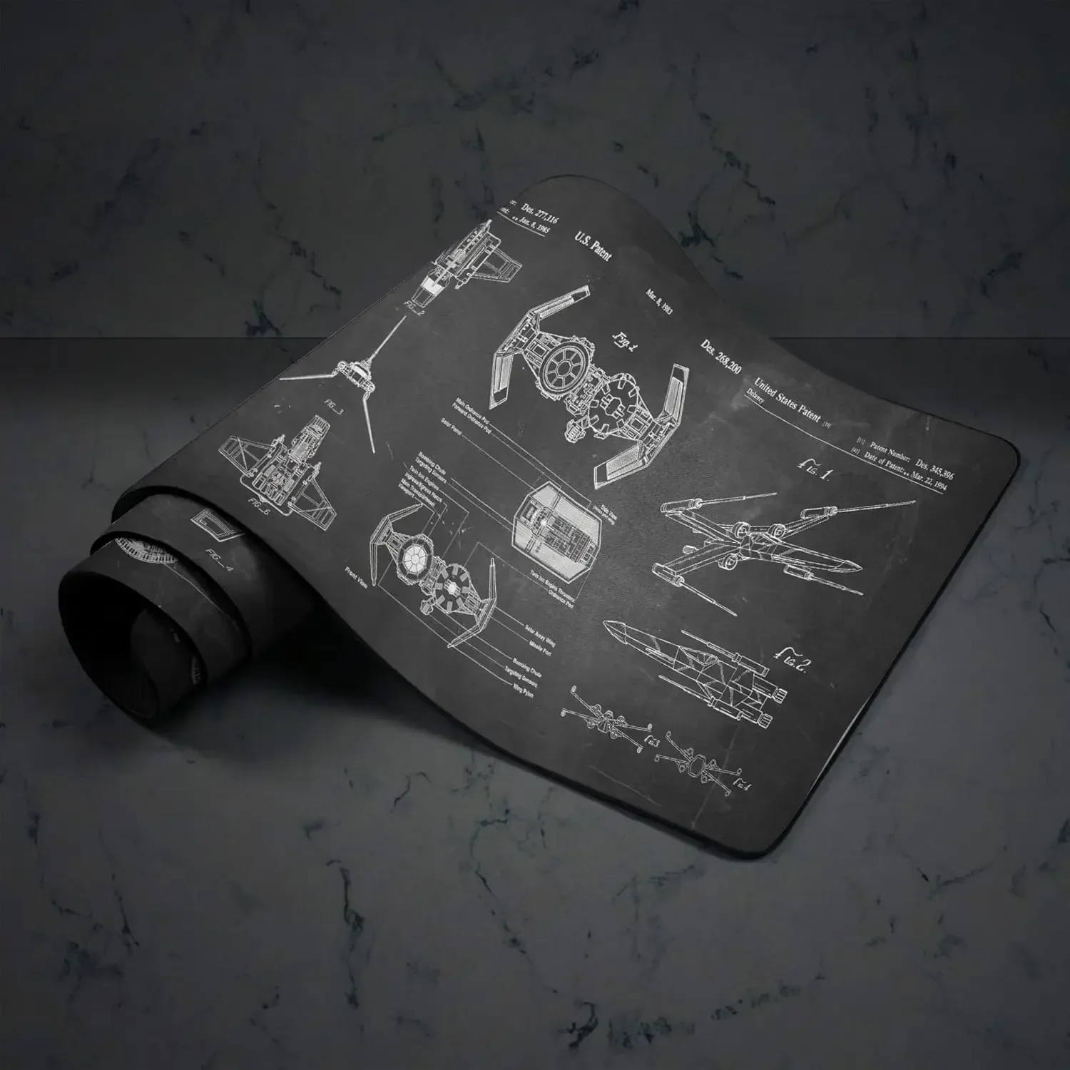 Spaceship space sci-fi console display plane large mouse pad XXL 90x40cm Rubber Anti-slip Gaming Keyboard Mats game accessories