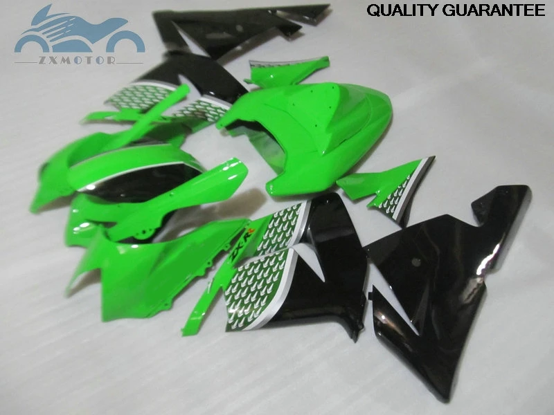 

Full set Motorcycle fairing kits for Kawasaki Ninja ZX-10R 2004 2005 ABS sports fairings kit 04 05 ZX10R green black BK56