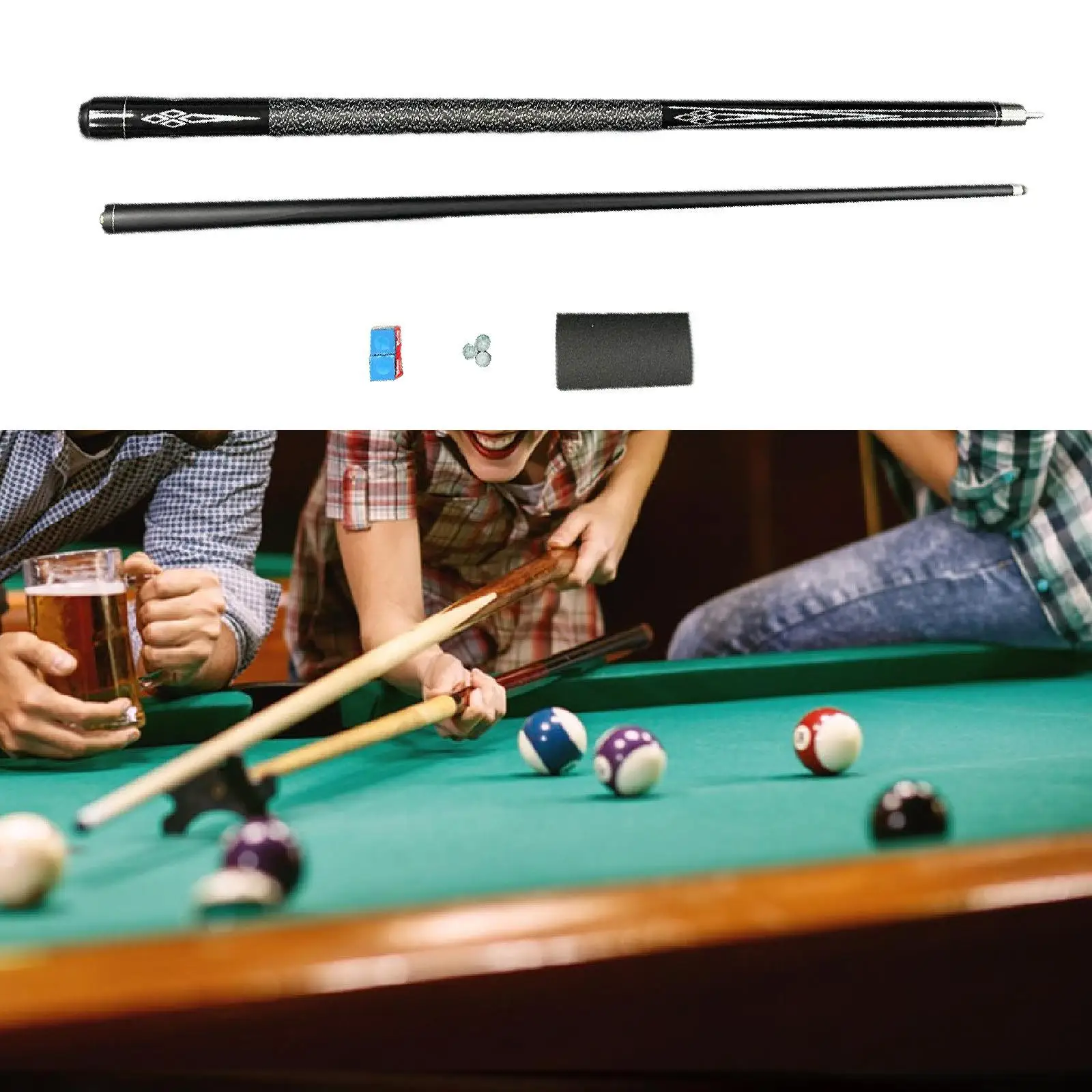 

Pool Cue Stick Professional Fashion Billiard Cue for Bar Pool Game Beginners