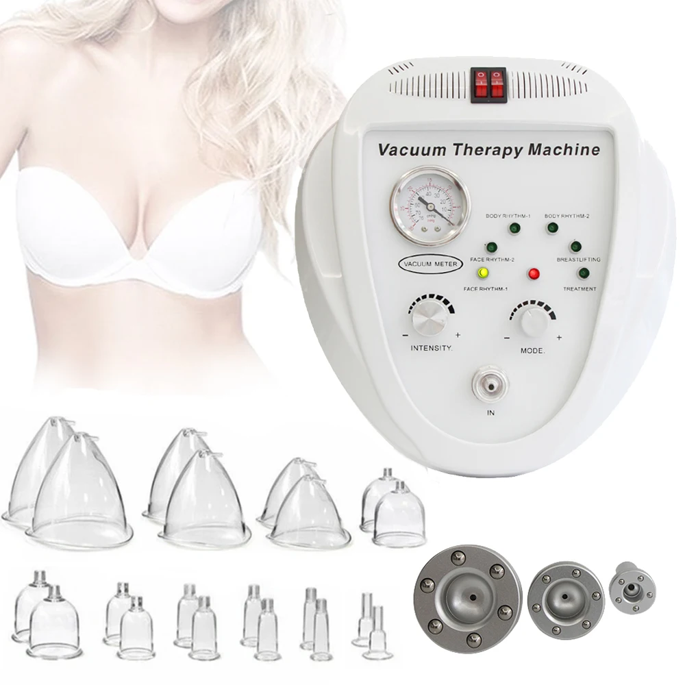 

Vacuum Therapy Breast Enlargement Device Volume Buttocks Butt Lift Machine Body Shaping Massage Cups Chest Firming and Lifting