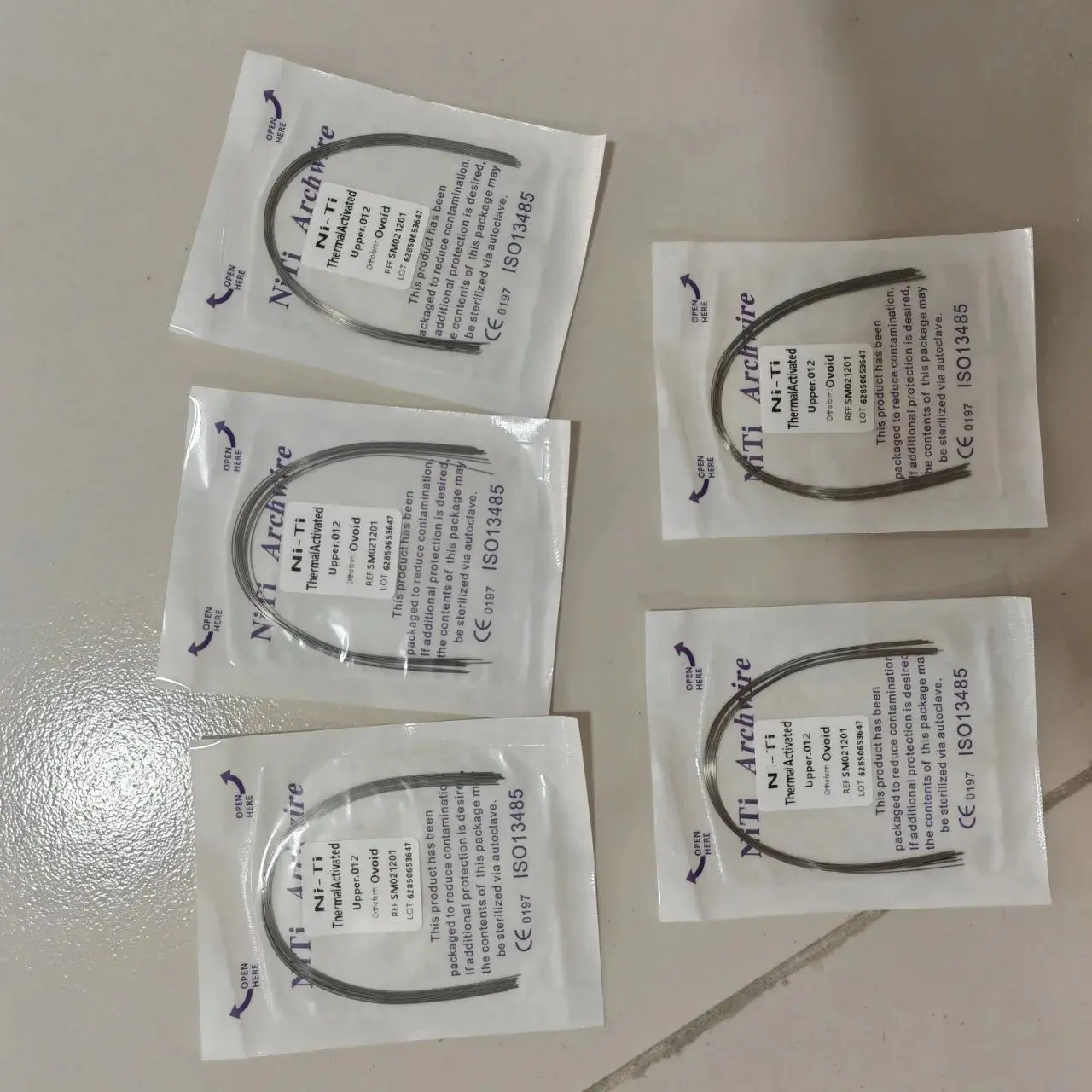 

5Packs 50Pcs Dental Orthodontic Thermal Activated Archwire Niti Ovoid Round/Rectangular Teeth Brace Dentistry Materials