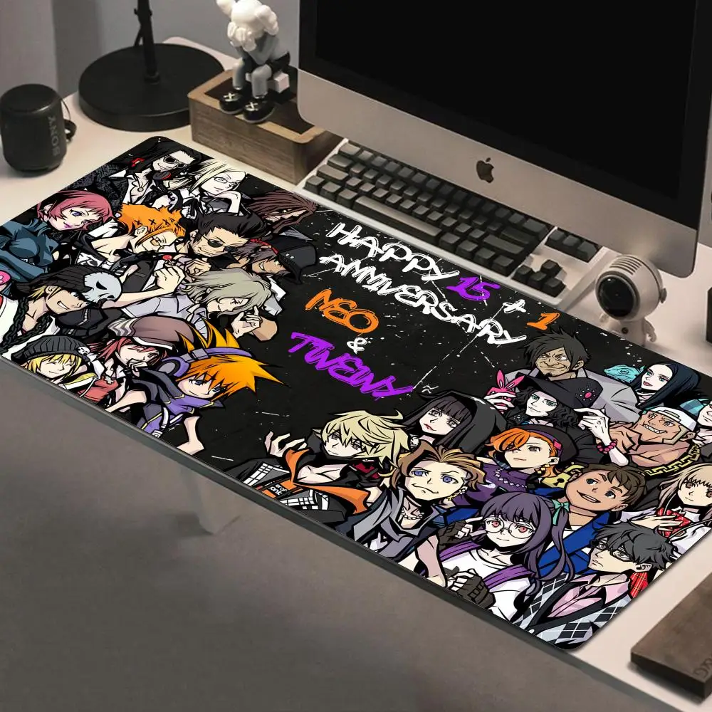 

90x40cm Mousepad for The World Ends With You Laptop Game Leather Mousepad Game PU Mousepad Waterproof Keyboard 70x30 cm Deak Mat