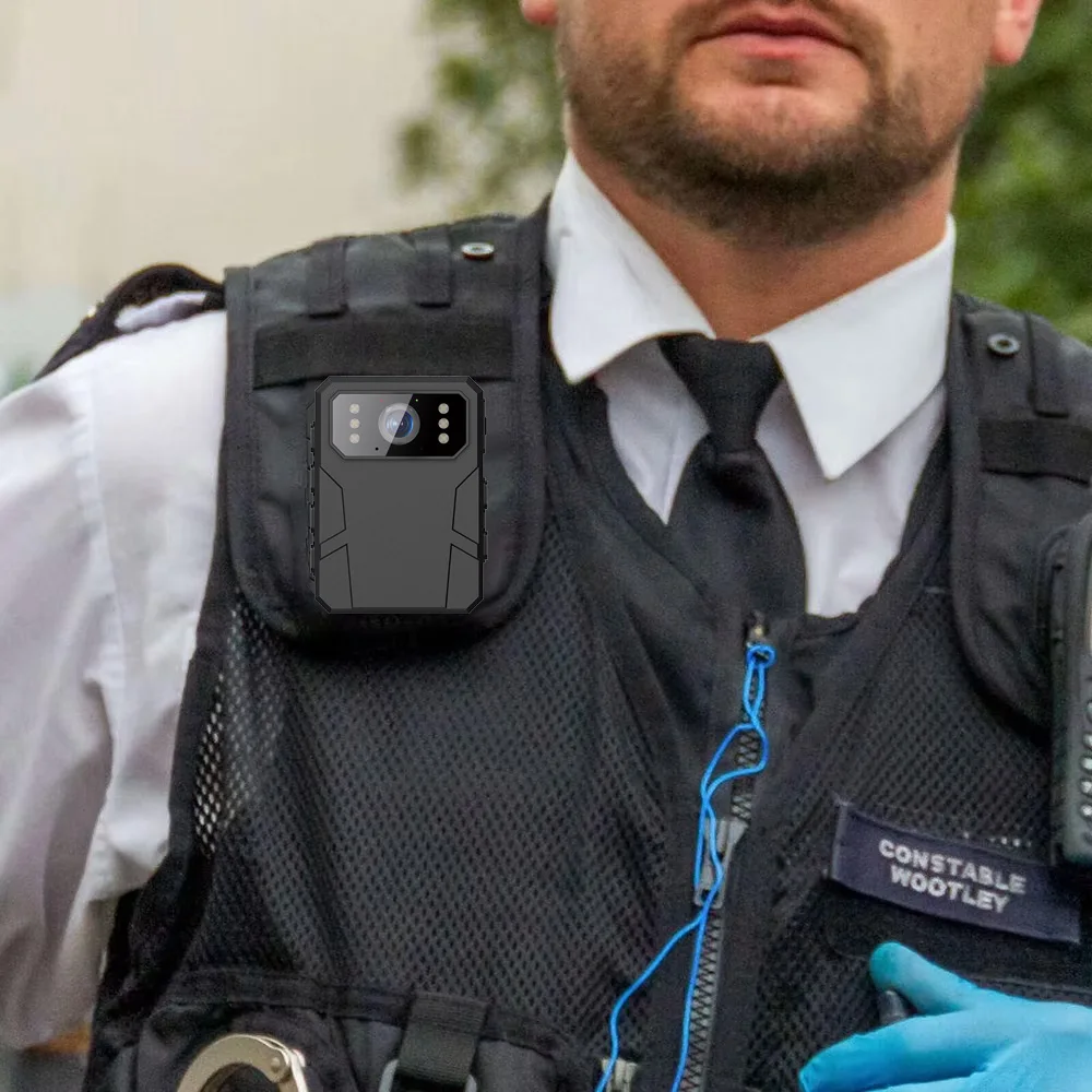 Cámara 1080P 4K Grabadora de aplicación de la ley al aire libre Mini cámara con pantalla de alta definición, cámara corporal negra de alta definición