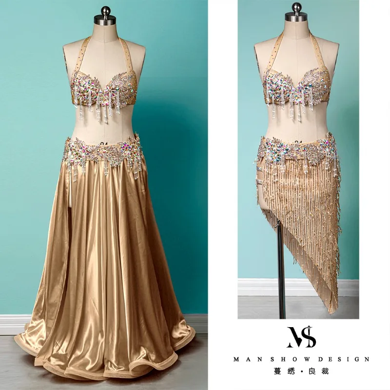 Customized Belly Dance Performance Dress Women's Tassel Inspired Skirt Large Swing Skirt Multi Purpose Quick Switching Set
