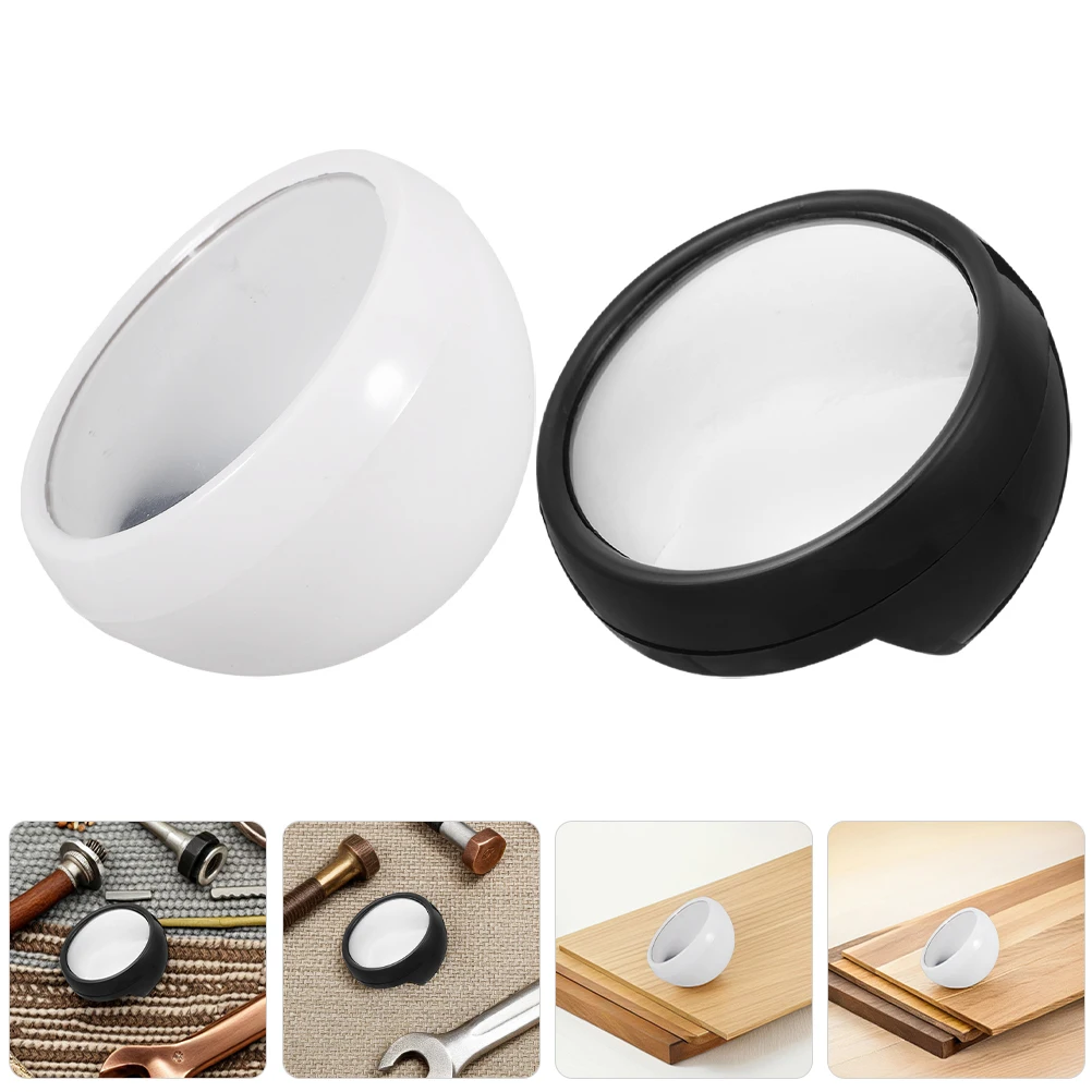 2pcs Universal Rear View Mirror Wide Angle Car Glass Self Adhesive Adjustable Convex Mirror For Office Cubicle Laptop