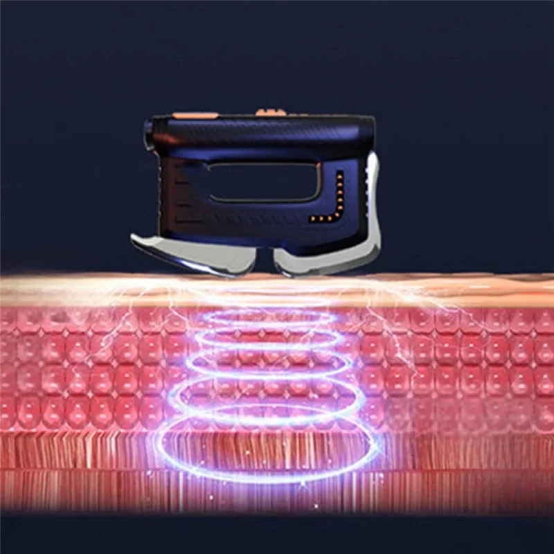 AB43-Microcorrente Massaggiatore per la schiena Micro-elettrico Vibrazione Fascia Coltello Dispositivo per raschiare il massaggio con impacco caldo B