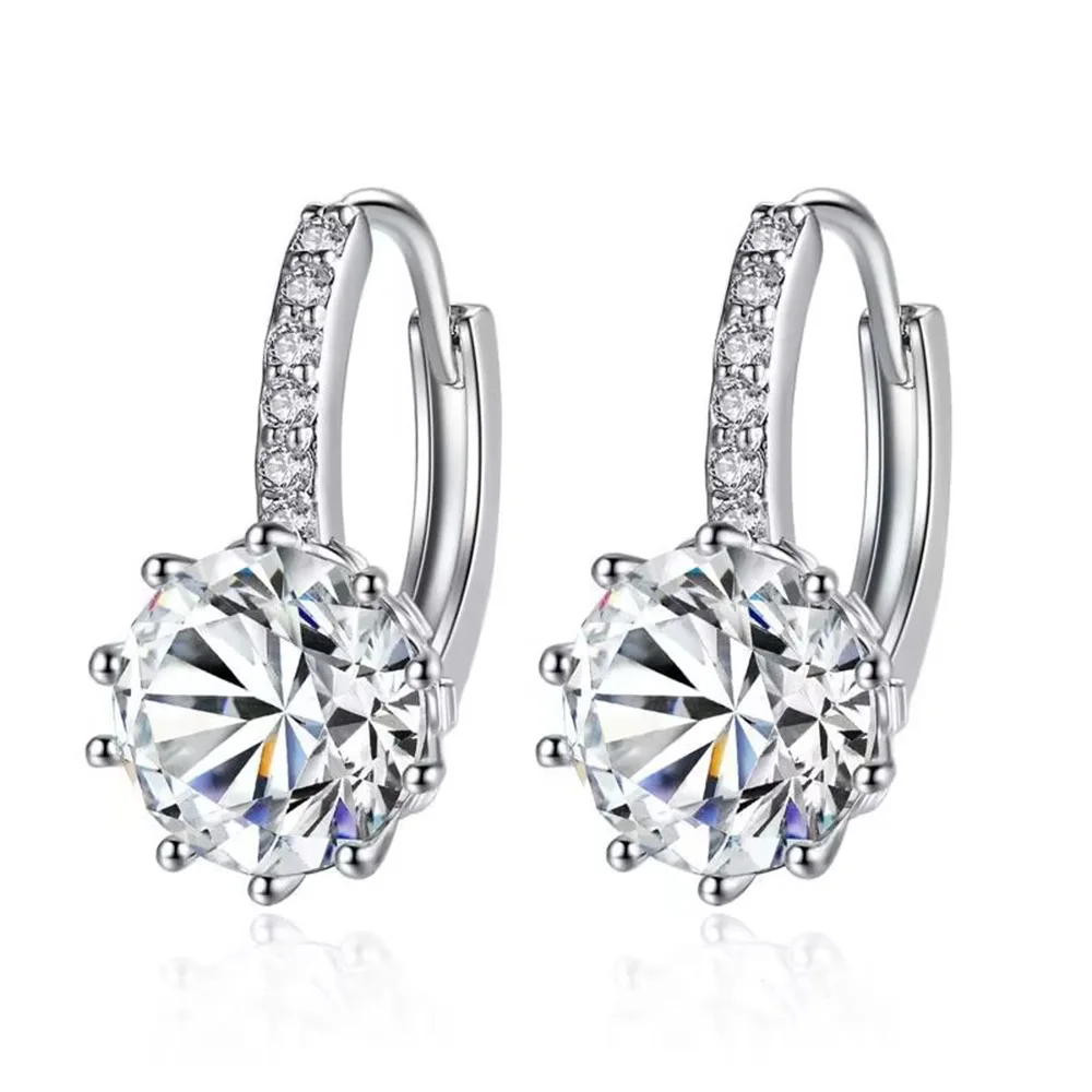 

Модные легкие роскошные красочные серьги из стерлингового серебра 925 пробы с цирконом, подарок на день рождения, годовщину