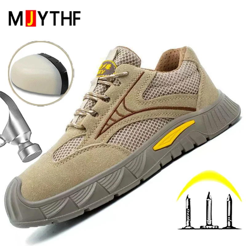 

Summer Breathable Work Safety Shoes Men Anti-smash Anti puncture Work Sneakers Protection Shoes 6kV insulated shoes Non-slip