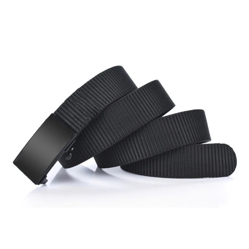 เข็มขัดผ้าใบสำหรับผู้ชาย, เข็มขัดผ้าใบแบบลำลองเข็มขัดไนล่อนทันสมัยสไตล์เกาหลีเข็มขัดหัวล็อกอัตโนมัติเข็มขัดอเนกประสงค์สำหรับนักเรียน