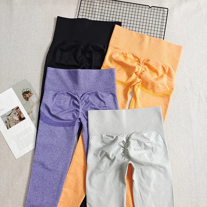 

Сексуальные леггинсы для спортзала, женские бесшовные спортивные леггинсы с высокой талией и пуш-ап для фитнеса, женские узкие эластичные однотонные брюки