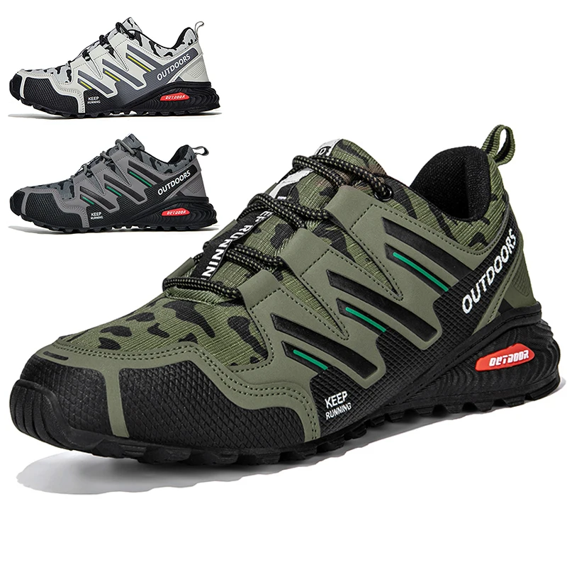 

New Men Waterproof Hiking Shoes Leather Comfortable And Lightweight Non-Slip Outdoor Hunting Work Sports Shoes