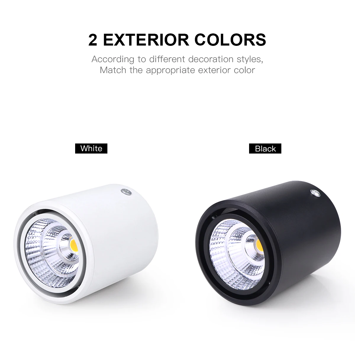 Lámpara LED de techo para cocina, foco de aluminio COB de 7W y 12W, foco montado en superficie, luz descendente de AC85-265V para pasillo, iluminación interior