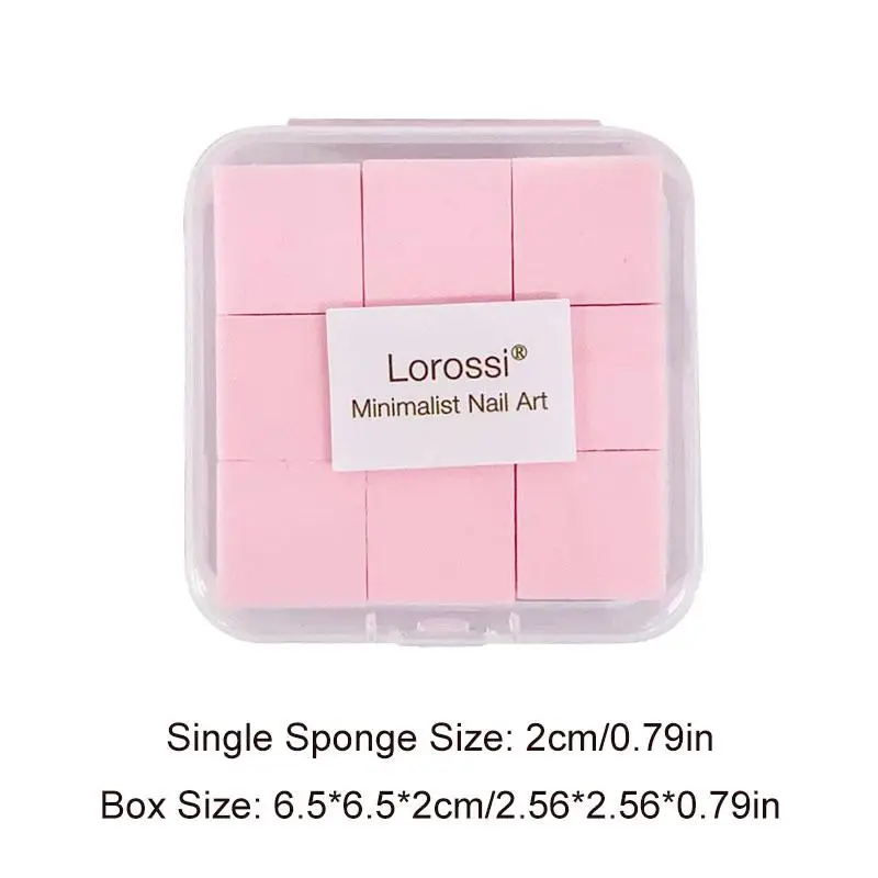 2 سنتيمتر/0.79in لينة مسمار الفن الإسفنج 9 قطعة/صندوق مسمار الختام التدرج تأثير اللوحة هلام هالة الصباغة أداة فرشاة DIY مانيكير صالون