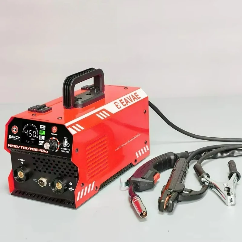 Beginner Welder Kit MIG-450 3-in-1 Multifunction Flux MIG/MMA/TIG Welding Machine Simple One Knob Control Soldadora MIG