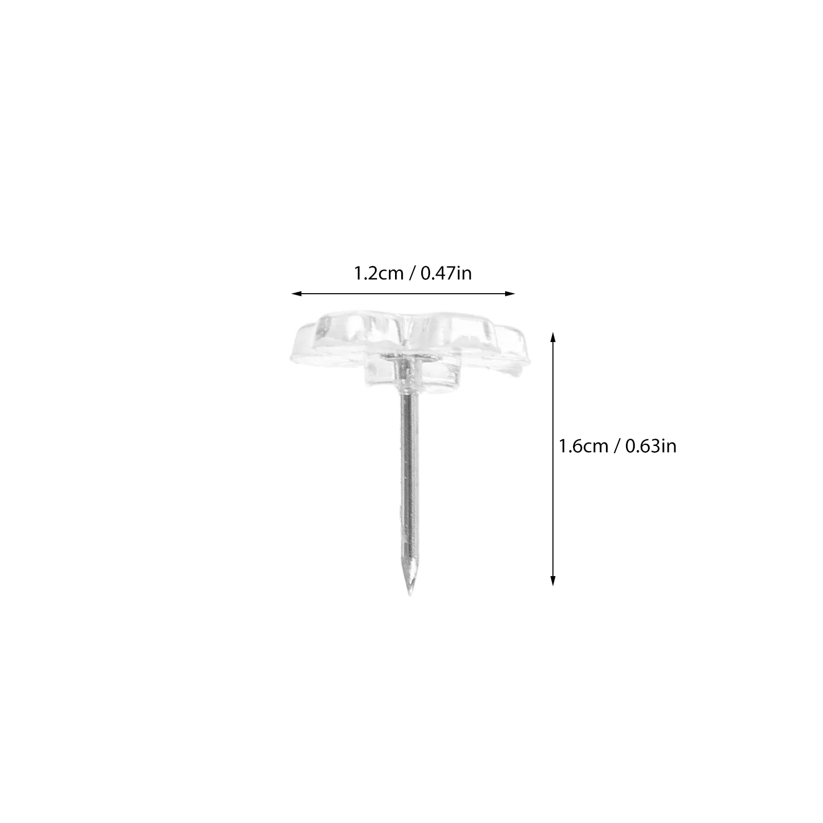 100 pezzi puntine da disegno in plastica trasparente puntine da disegno per lavagna mappa puntine accessori per bacheca elementi di scorrimento per bacheca in sughero