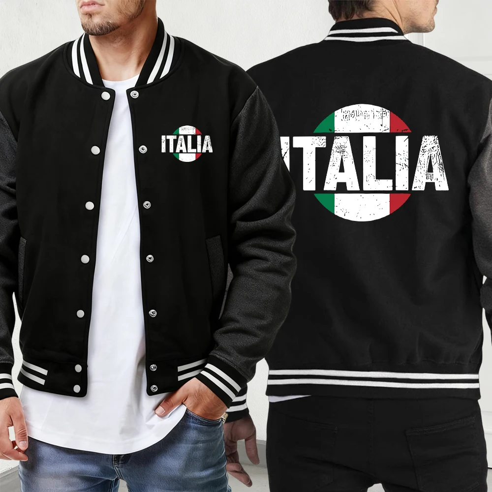 

Chicago Players Number 27 Print Men Warm Baseball Jersey Hip Hop Autumn Winter Jackets Basics Loose Veste Pocket Comfy Clothing