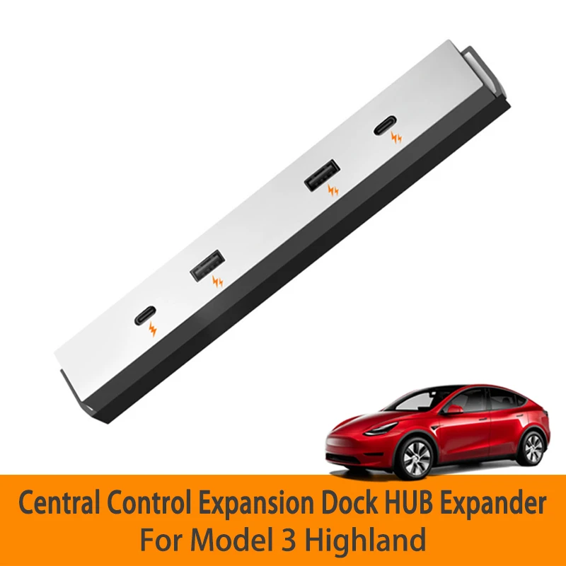 

Car Interior Central Control Hub Expansion Dock USB Type C Charging Socket Cigarette Lighter for Tesla Model3 Model 3 Highland