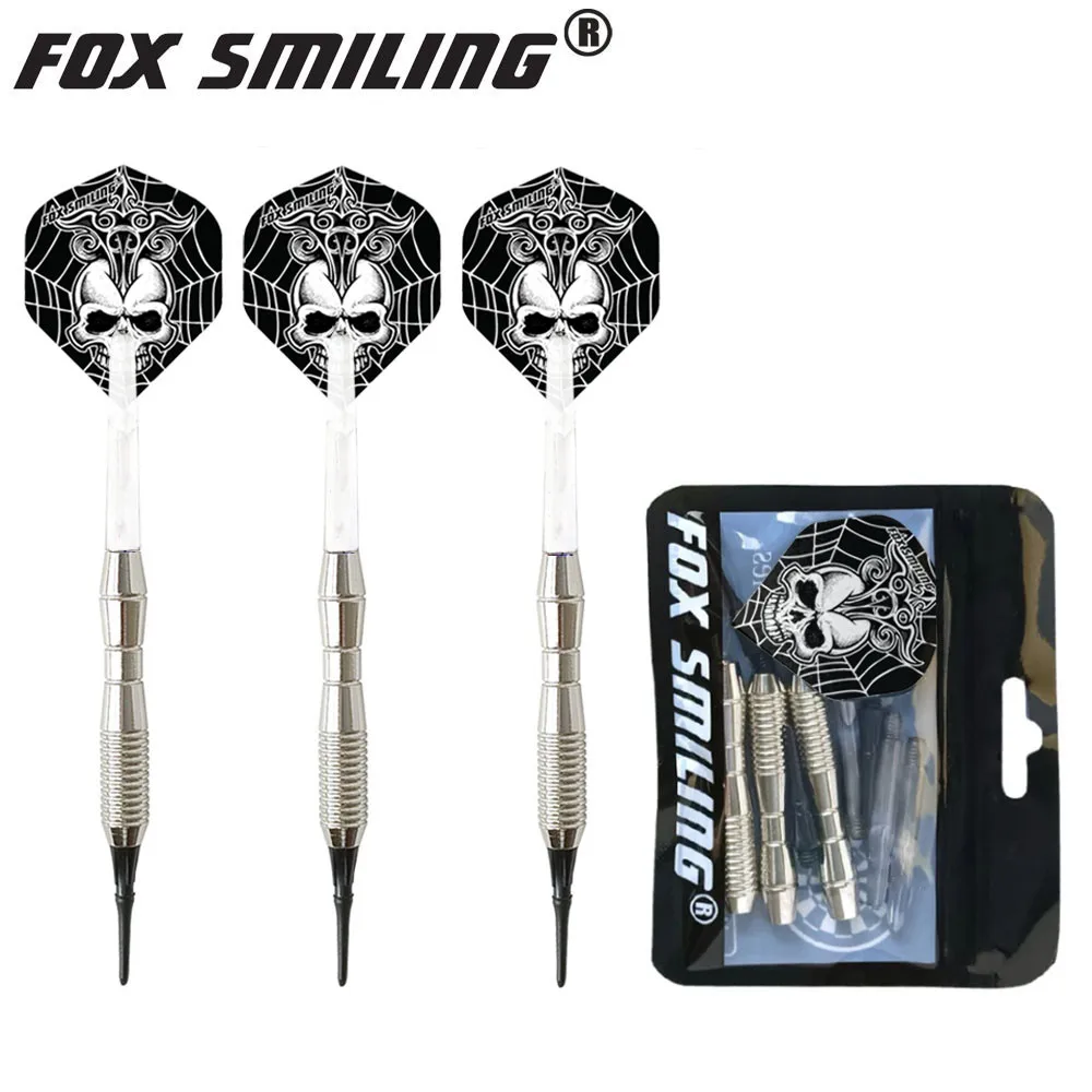 Fox Smiling 3pcs Professional Electronic Soft Tip Darts 17g 146mm Darts With Nylon Alloy Shaft
