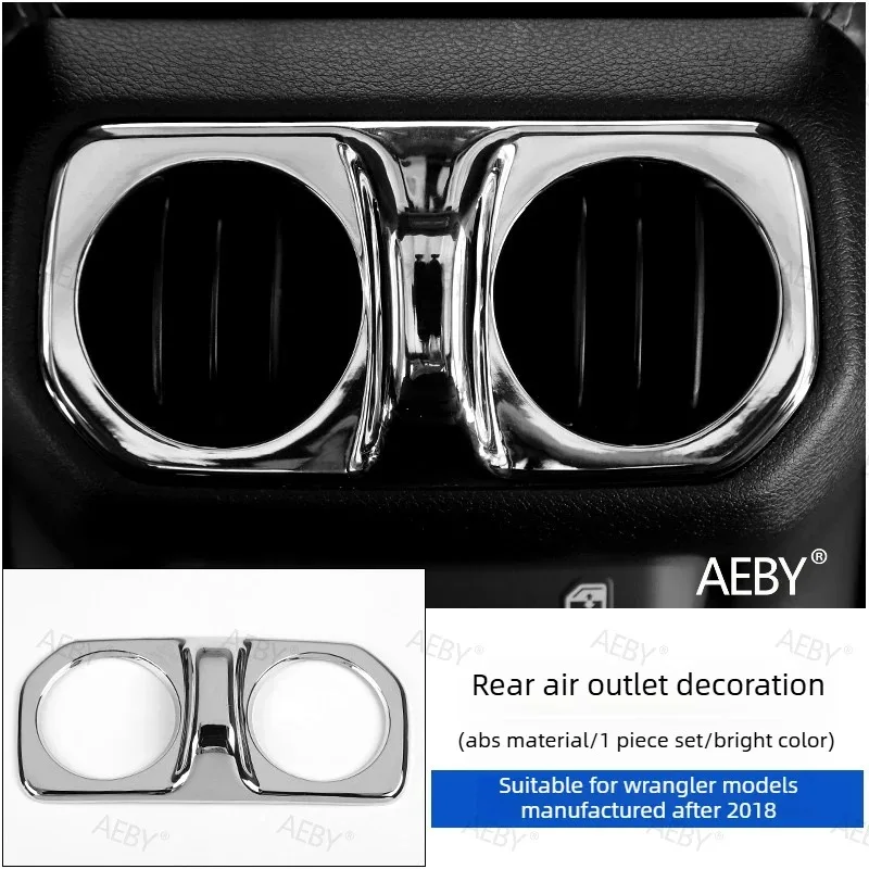 

For Jeep Wrangler 2018-2024 rear console frame,Rear vent decorative frame,Armrest box rear,Decorative stickers,Car interior