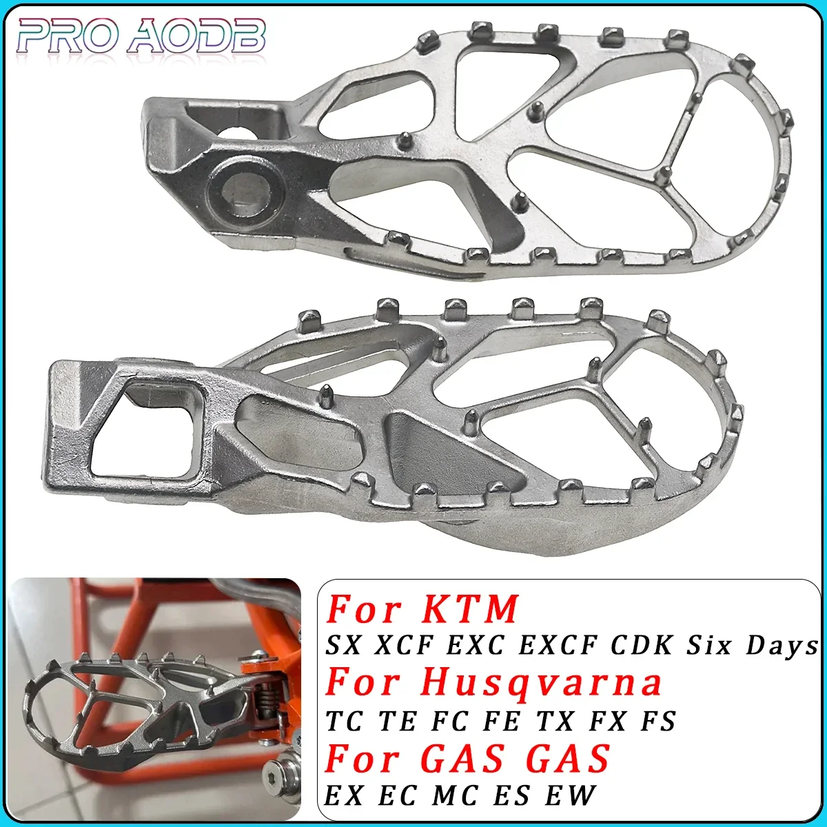 

For KTM SX XCF EXC EXCF Six Days Husqvarna TC TE FC FE TX FX FS 125-500 Motorcycle Modification With Stainless Steel Pedals