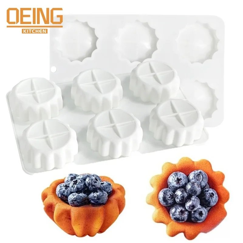 

Lace Tart Silicone Mousse Baking Mold Egg Tart Chocolate Dessert Pudding Cake Pastry Decoration Accessories Kitchen Baking Tools