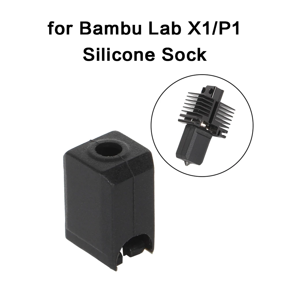 For Bambu Lab P1P P1S Silicone Socks Cover Heating Block kit nozzle for BambuLab 3D printer hotend X1 X1C Heated Block socks