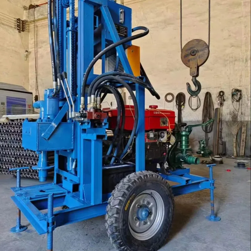 High‑Efficiency 120M Hydraulic Water Well Drilling Machine Rugged Mining Drilling Rig Equipped With Supporting Drill Pipes - view 3