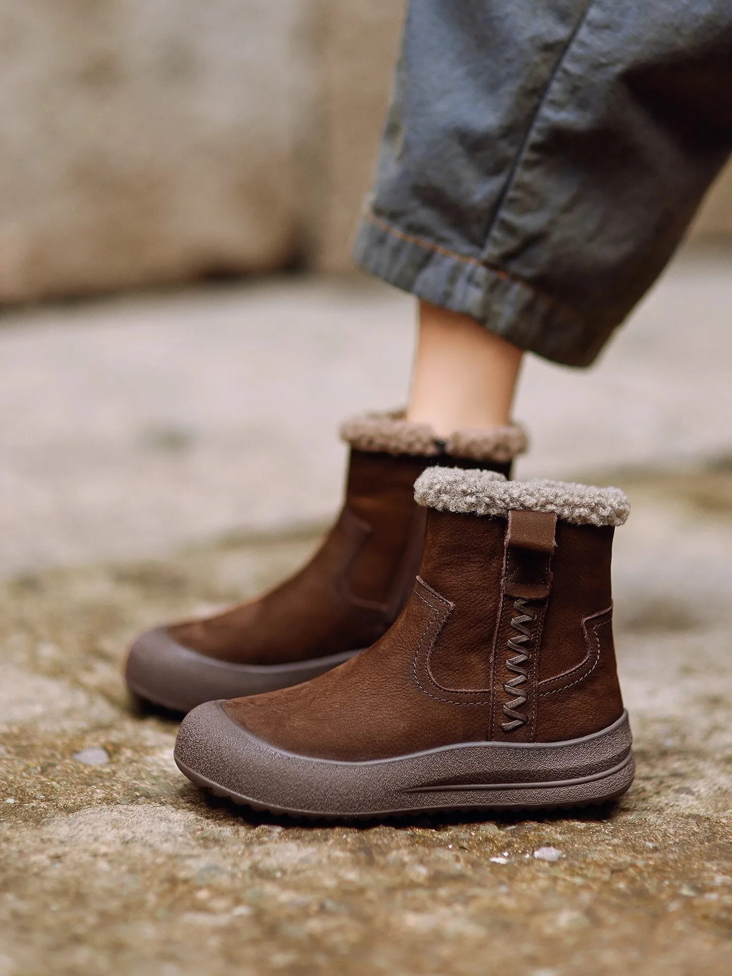 

GKTINOO Snow Boots Women Winter Genuine Leather 2025 New Fleece Warm Thick Women's Booties Anti slip Women's Boots