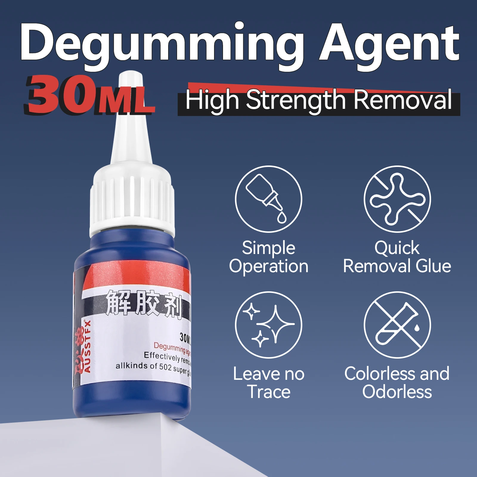 30ml Super Glue Remover Cleaner Glue Adhesive Debonder for Resin Liquid Glue UV Adhesive 502 Glue Nail Free Glue