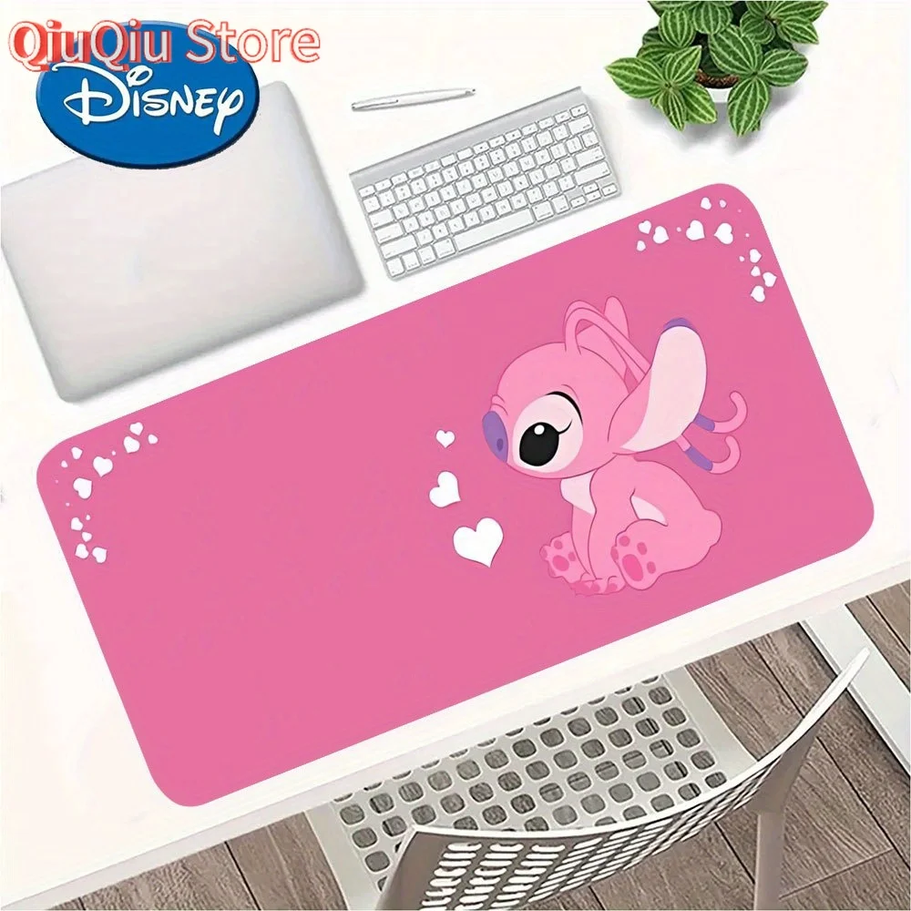 (Authorized) [Easter] [Ramadan] Disney 1pc Mouse Pad Featuring Stitch - Washable Rubber Extended Desk Mat with a Non-Slip Base -