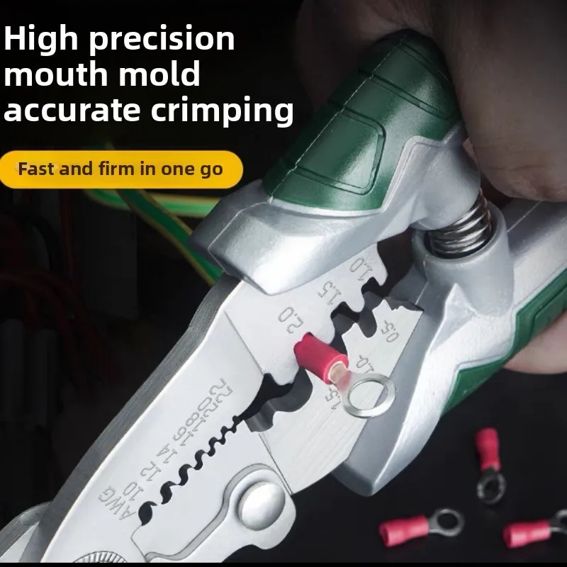 

Multifunctional Crimping Wire Stripping Pliers, Industrial-Grade Duckbill Cable Pliers, Electrician's Optical Brazing Wire Cutting Pliers, Wire Cutting Pliers