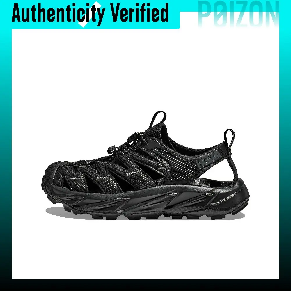 HOKA ONE ONE Hopara OG Hopara Leather Outdoor Slip Resistant Grip Sports Sandals Men's Black 1106534-BBLC
