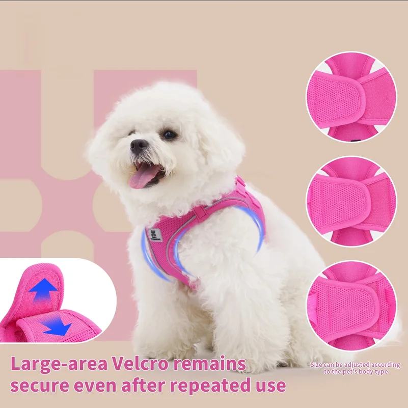 

Dog Harness Leash Set for Small Medium Dog Adjustable Reflective Puppy Cat Harness pet Vest Chihuahua Dachshund Outdoor Walking