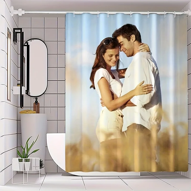 

1 шт. занавеска для душа в лесном стиле с 12 крючками, подходит для ванной комнаты, туалета - с возможностью индивидуального дизайна деревьев и листвы