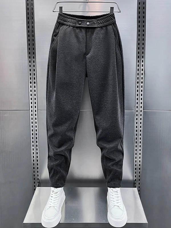 

Осень-зима, мужские шерстяные повседневные брюки, облегающие брюки Harlan, свободные спортивные цветные брюки, молодежные Vitali Sle, полиэстер F...