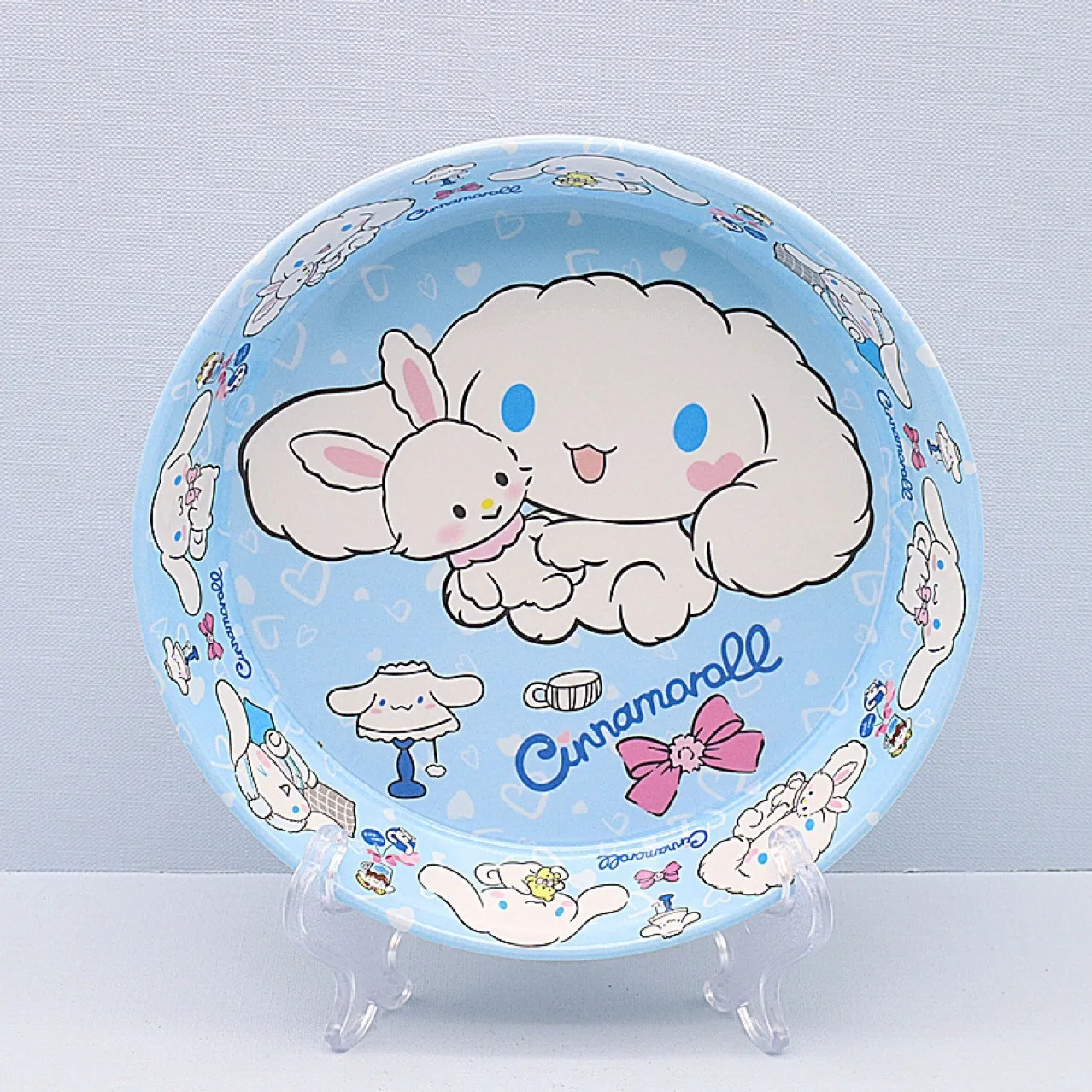 

Sanrio Kuromi Tableware Cartoon Anime Bowl Round Fruit Plate Cinnamoroll Children Cute Party Tableware Kitchen Utensil Gifts