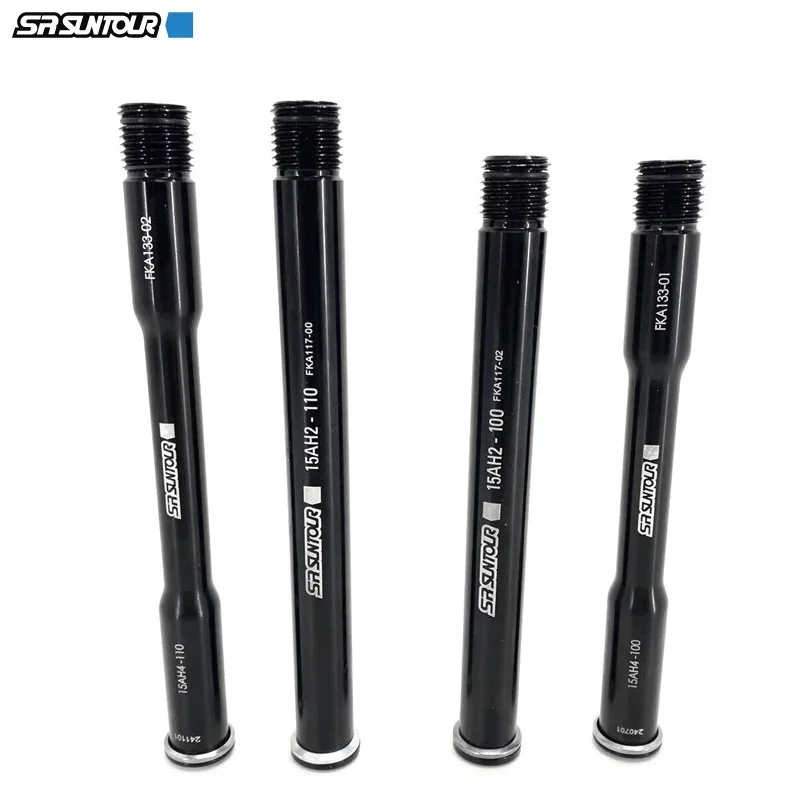 AliExpress SR SUNTOUR Bike Front Fork Thru Axle 15mm * 100mm 110mm Tool Type hreaded Quick Release Lever For Boost Fork Through Axle