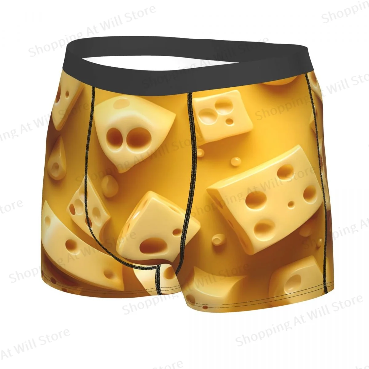 From Curd To Cheese Men Printed Boxer Briefs Underpants Highly Breathable High Quality Gift Idea