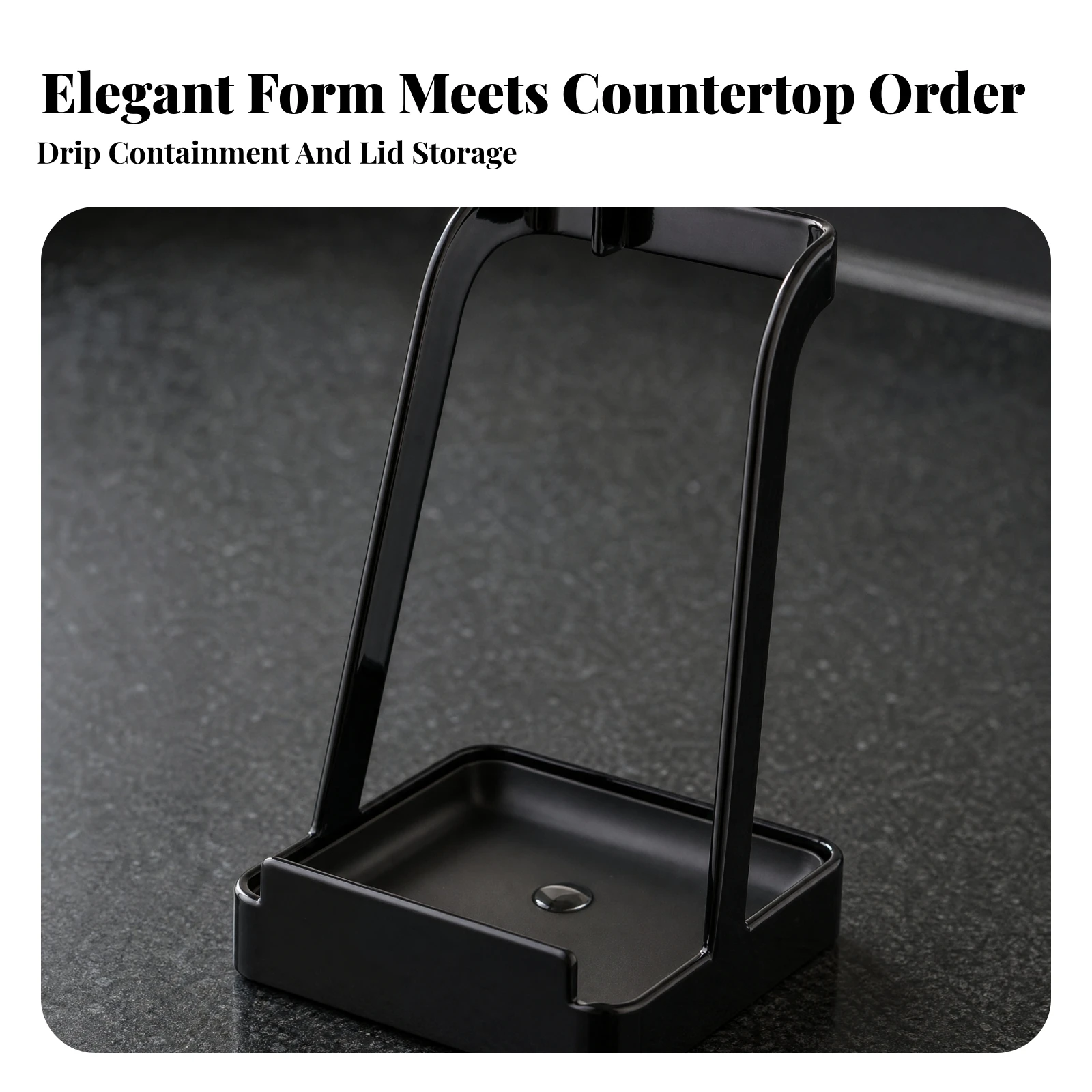 Lid Rack with Moisture-Catcher Tray Compact Tabletop Lid Rack No Assembly Required Rust-Resistant for Small Kitchens