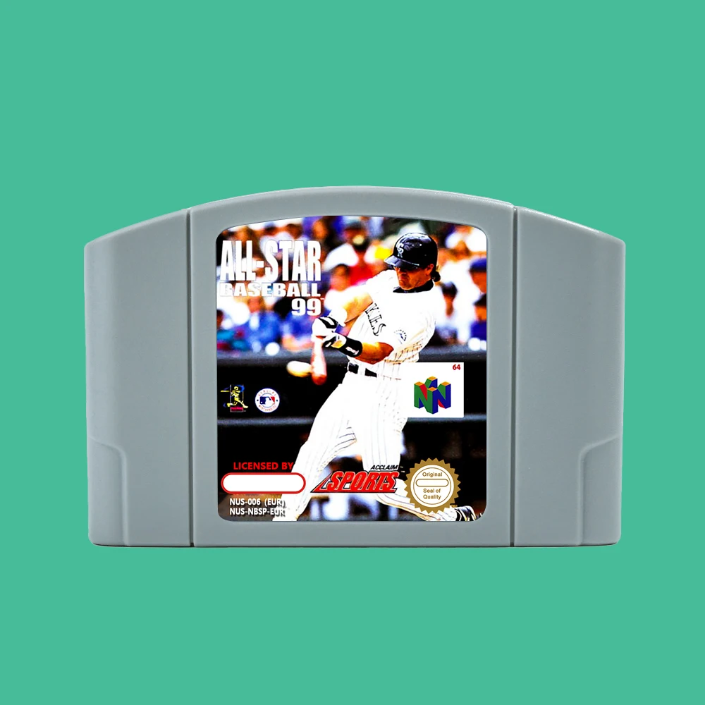 All-Star Baseball 99 64 Bit Game Cartridge USA NTSC version or EUR PAL version For N64 Consoles