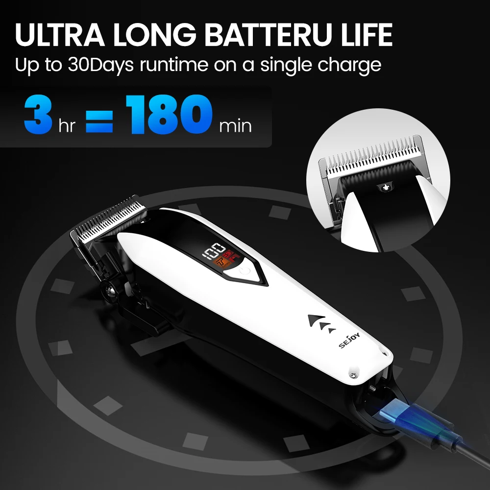 مجموعة أدوات الحلاقة المحمولة من سيجوي للرجال، ماكينة تشذيب شعر اللحية الكهربائية الاحترافية القابلة لإعادة الشحن