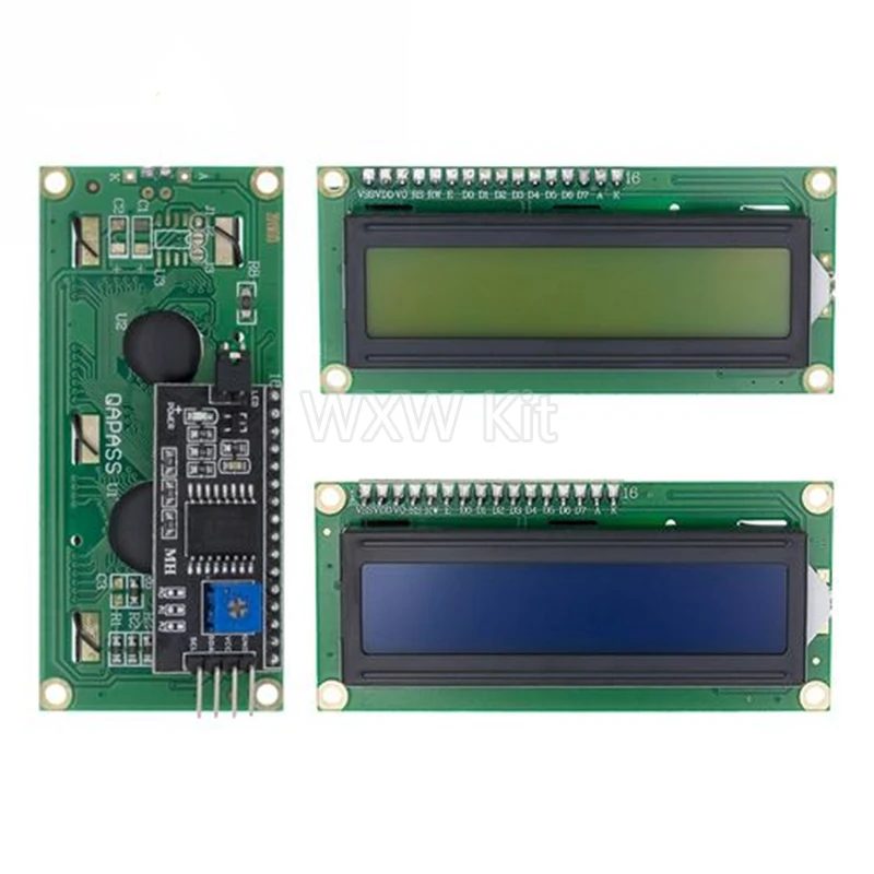 LCD1602 1602 LCD Module Blue / Yellow Green Screen 16x2 Character LCD Display PCF8574T PCF8574 IIC I2C Interface 5V for Arduino