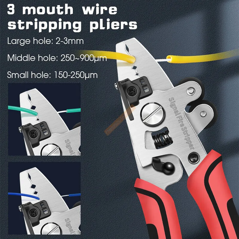 FTTH Signal Fire ZSQ-09 New 9 in 1 Optical Fiber Stripper Optic Miller Scissors Wire Pliers